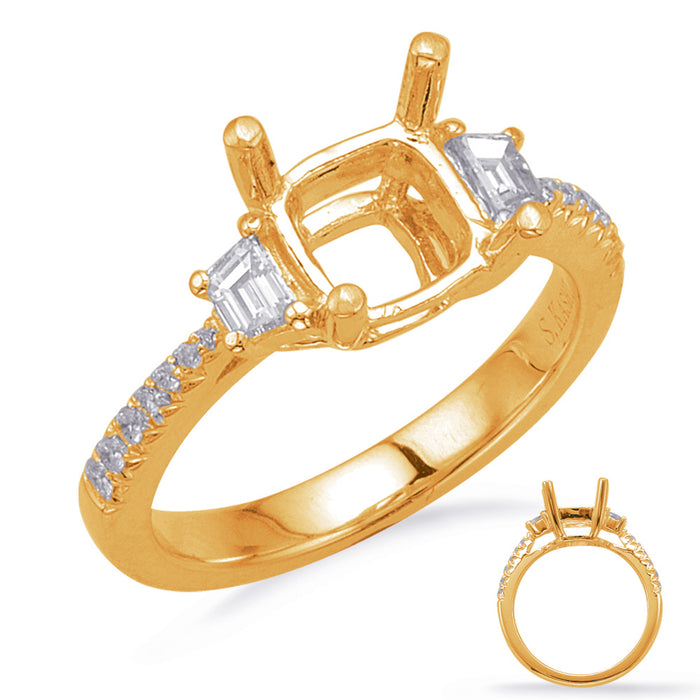 Yellow Gold Engagement Ring - EN8215-6.5CUYG