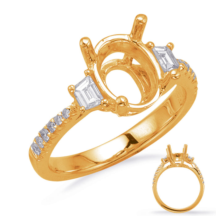 Yellow Gold Engagement Ring - EN8215-7X5OVYG