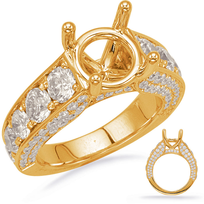 Yellow Gold Engagement Ring - EN8218-2YG