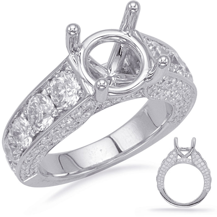 Platinum Engagement Ring - EN8218-3PL
