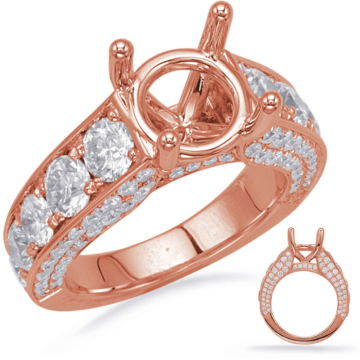 Rose Gold Engagement Ring - EN8218-3RG