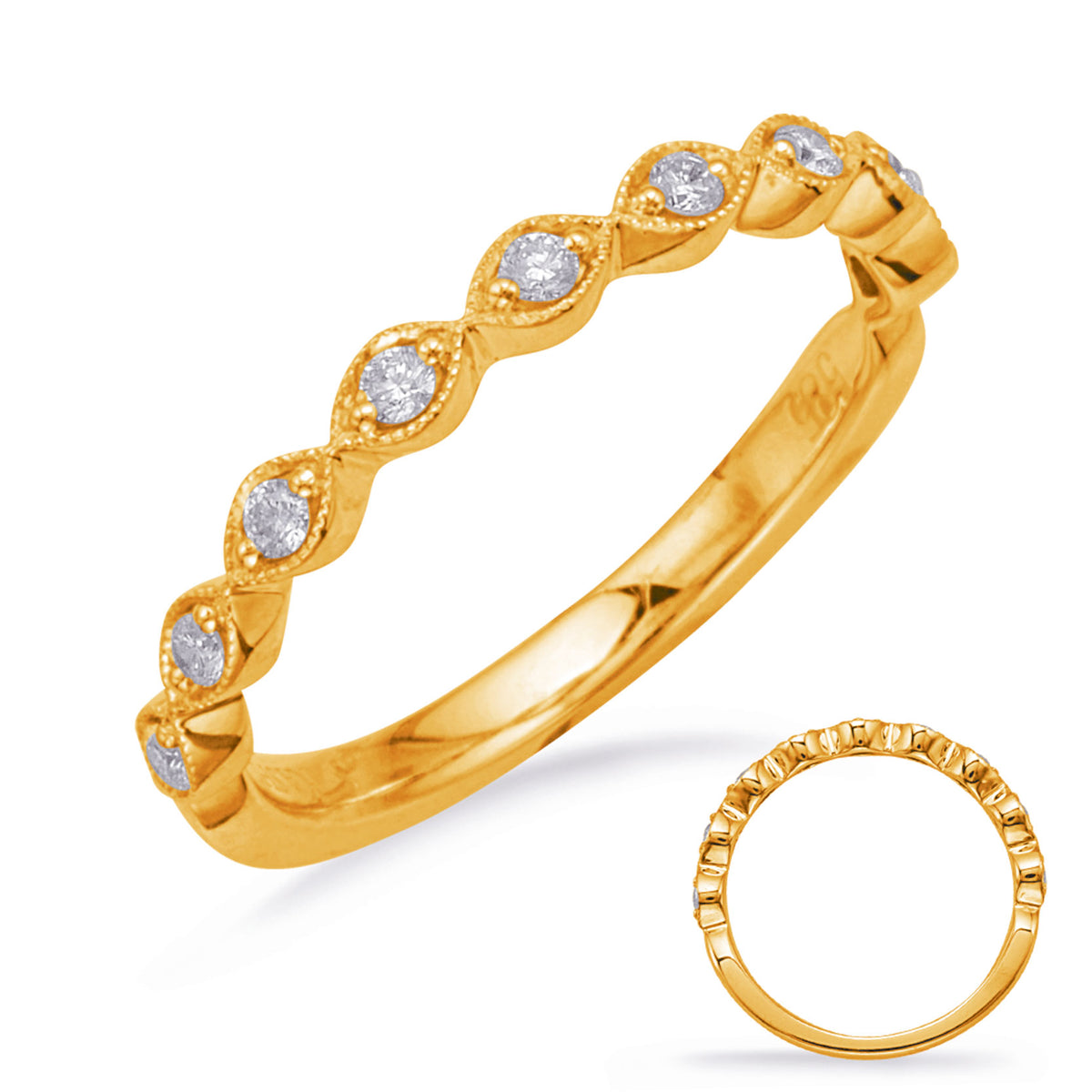 Yellow Gold Matching Band - EN8226-B6X4MYG