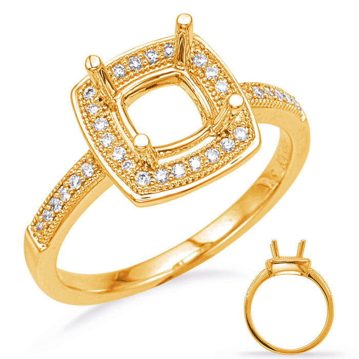 Yellow Gold Halo Engagement Ring - EN8232-6.0MYG