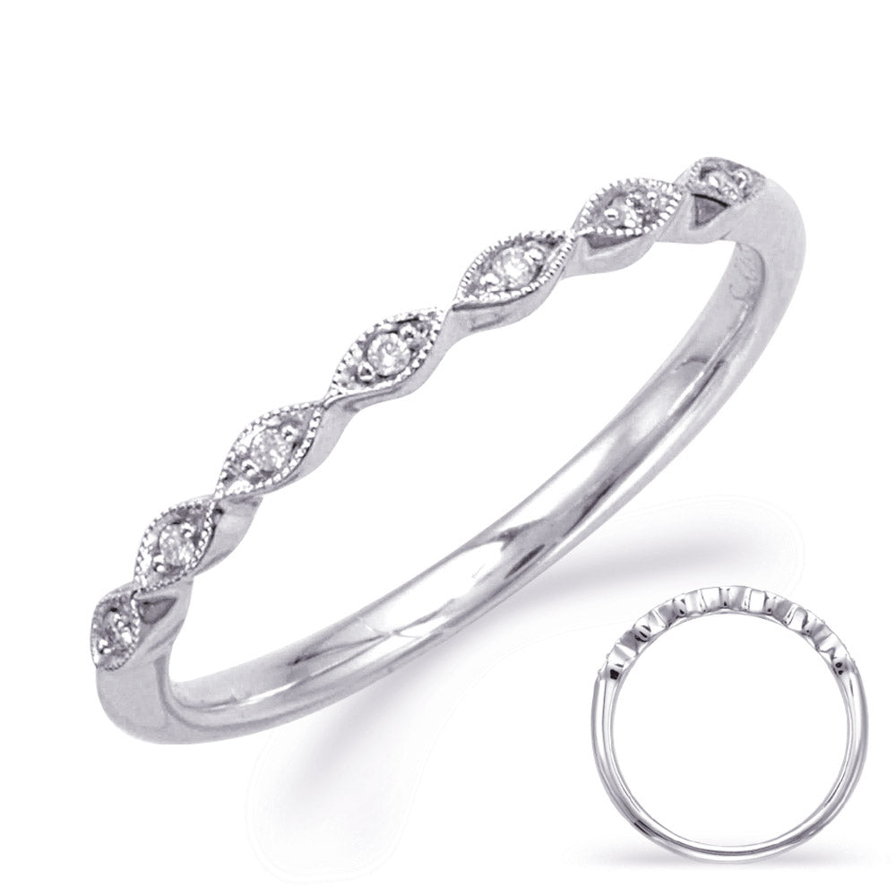 White Gold Wedding Band - EN8234-B7X5MWG