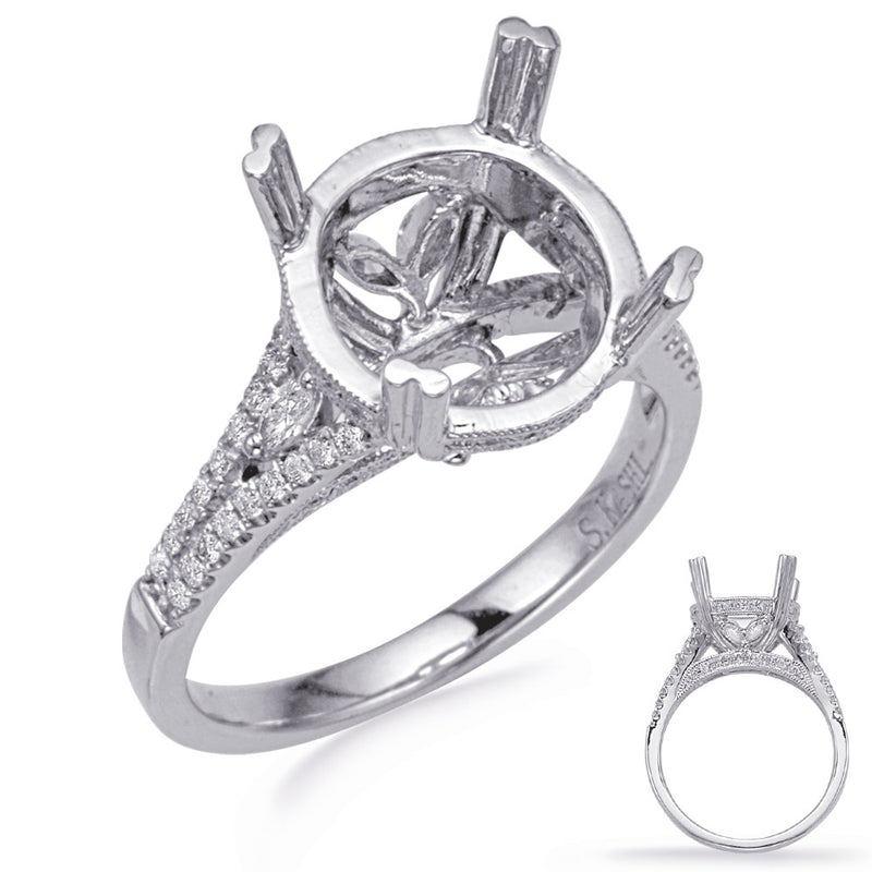 White Gold Engagement Ring - EN8235-3WG