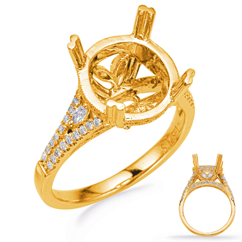 Yellow Gold Engagement Ring - EN8235-3YG