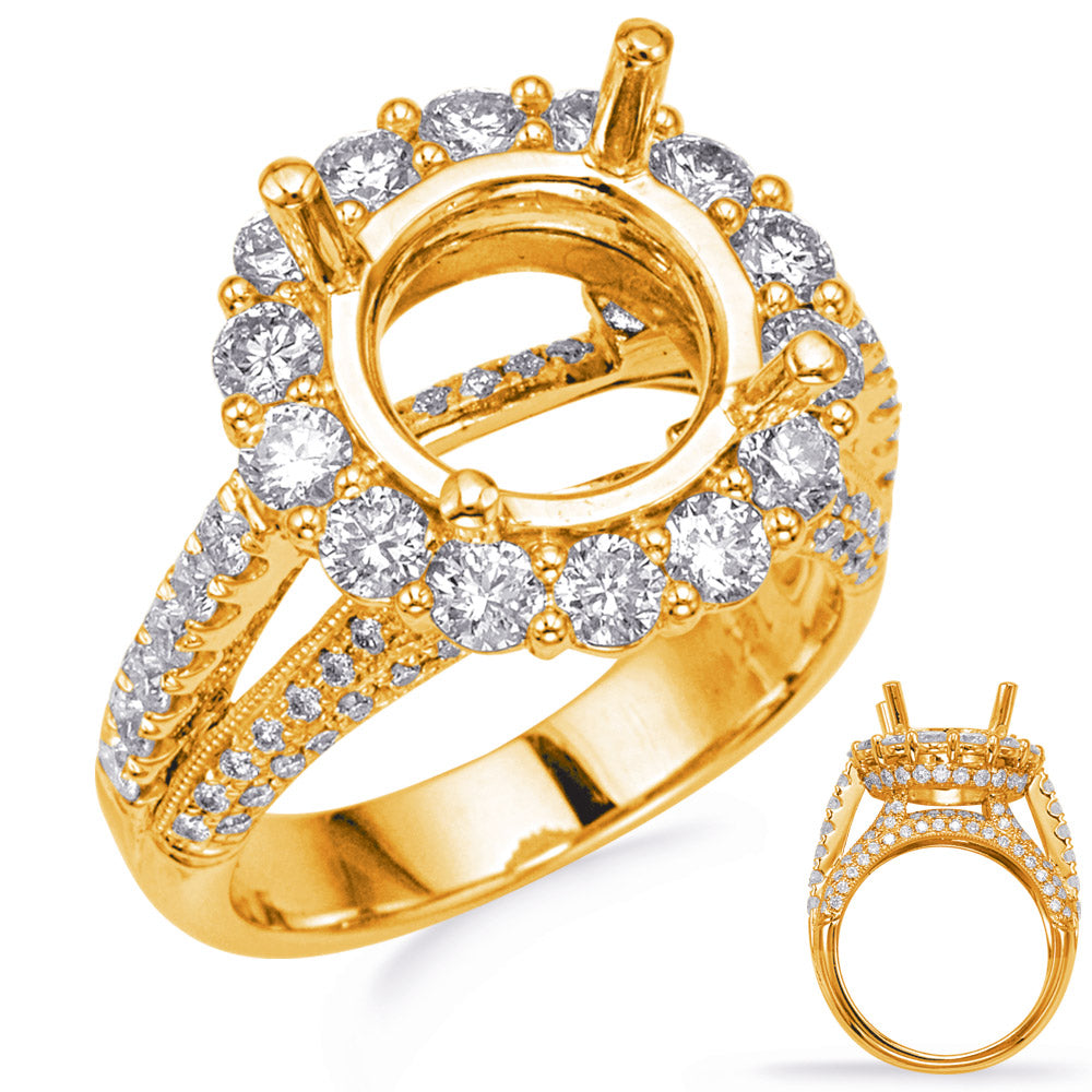 Yellow Halo Engagement Ring - EN8238-3YG