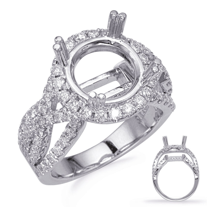 White Gold Halo Engagement Ring - EN8243-2WG