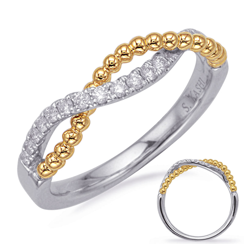 Yellow & White Gold Diamond Fashion Ring - EN8246-BYW