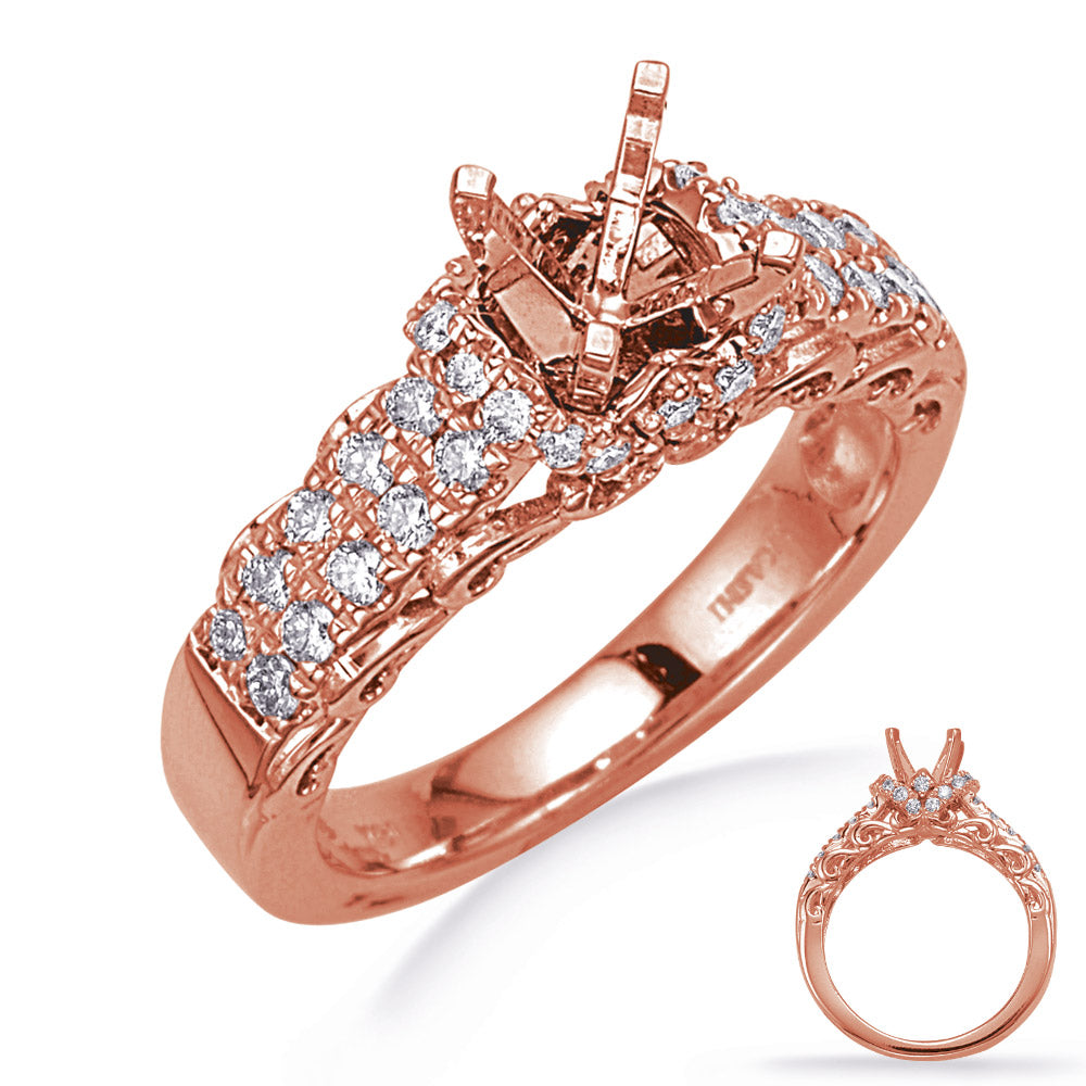 Rose Gold Engegement Ring - EN8249RG