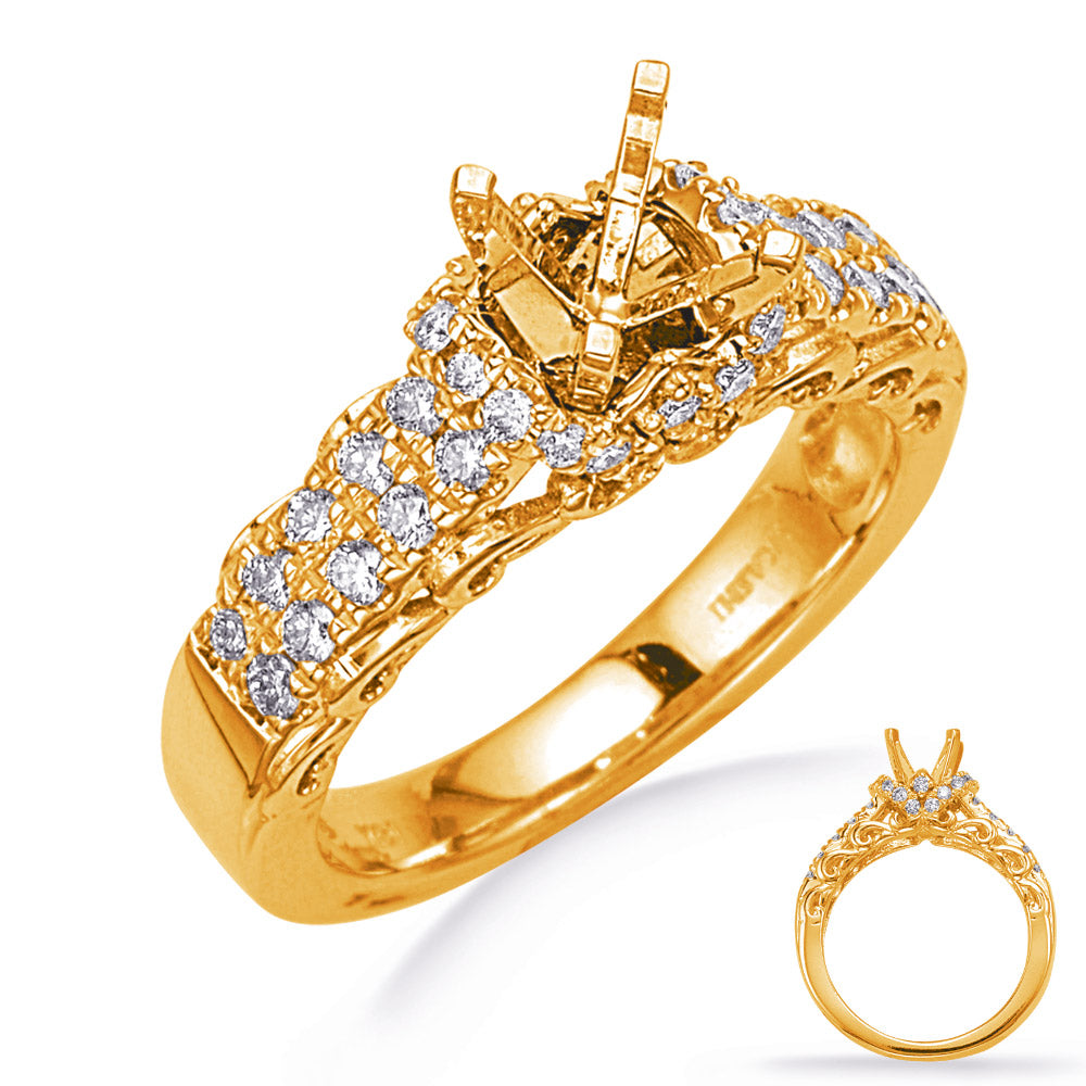 Yellow Gold Engegement Ring - EN8249YG