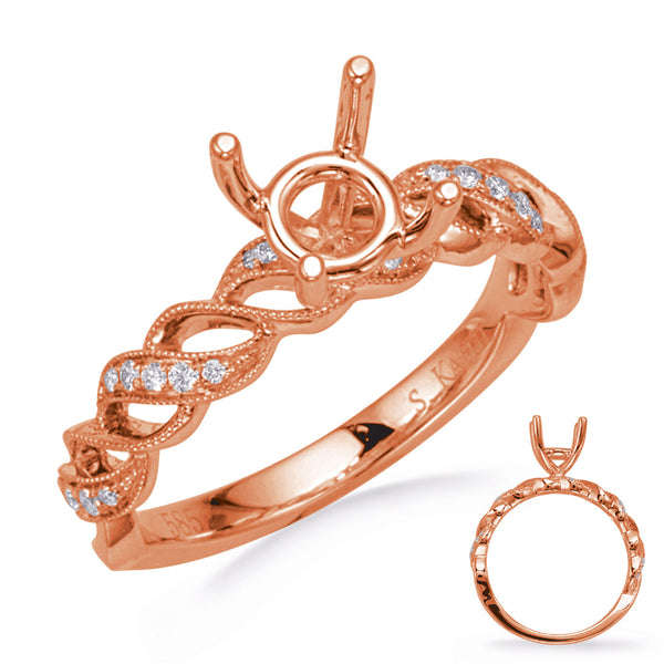 Rose Gold Diamond Engagement Ring - EN8259-1RG