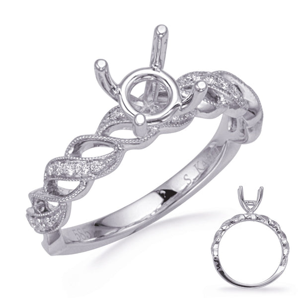 White Gold Diamond Engagement Ring - EN8259-1WG