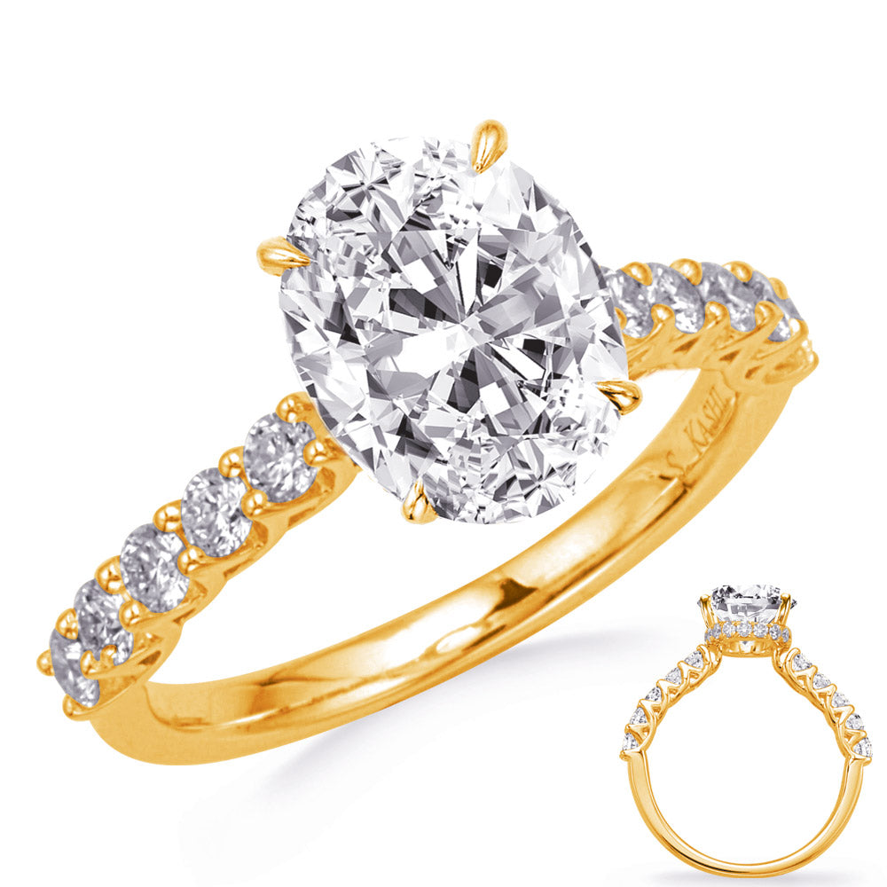 Yellow Gold Engagement Ring - EN8260-9X7MYG