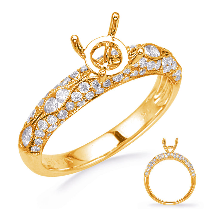 Yellow Gold Engagement Ring - EN8267-75YG