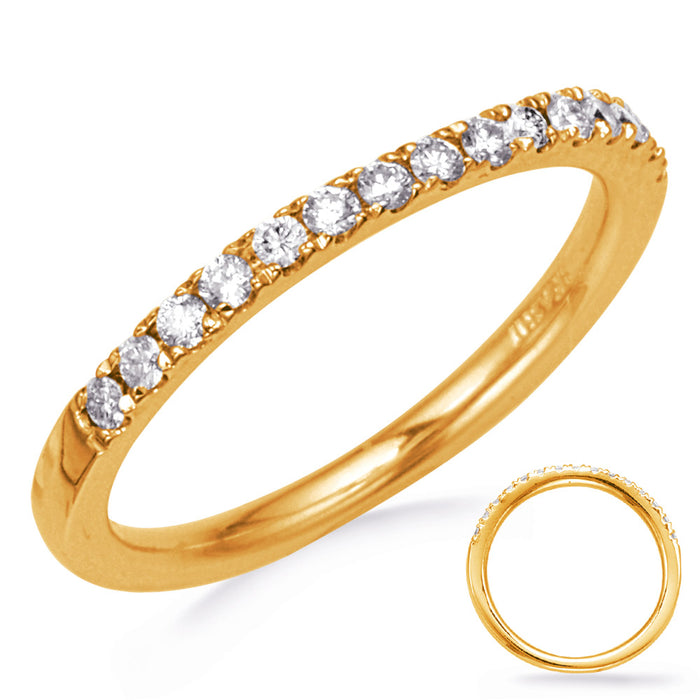 Yellow Gold Diamond Wedding Band - EN8272-BYG