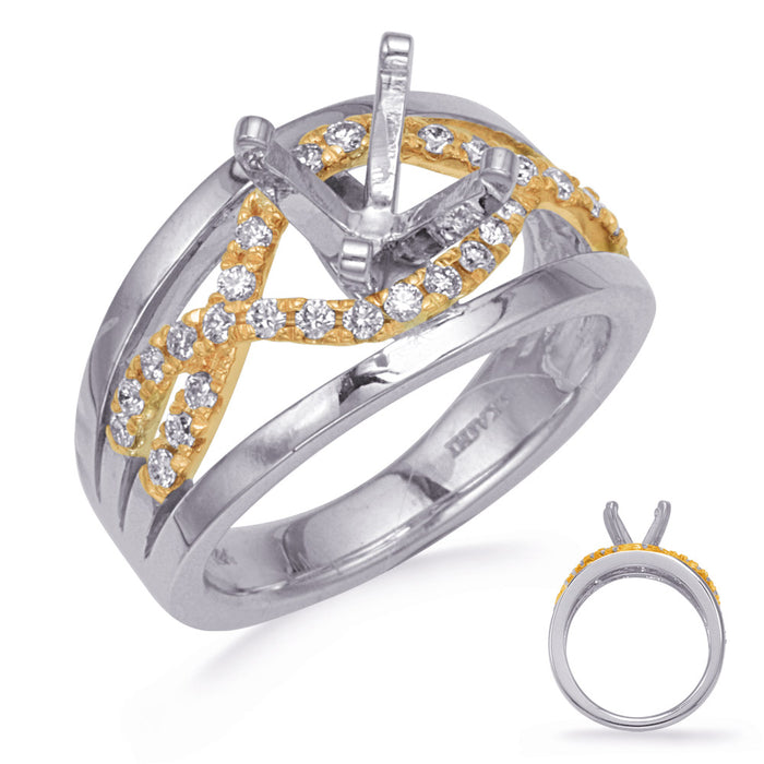 Yellow & White Gold Engagement Ring - EN8272YW