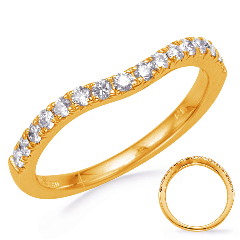 Yellow Gold Diamond Wedding Band - EN8273-BYG