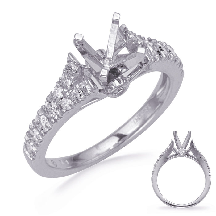 White Gold Diamind Engagement Ring - EN8273WG