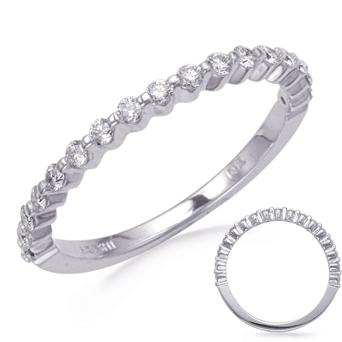 White Gold Wedding Band - EN8274-BWG