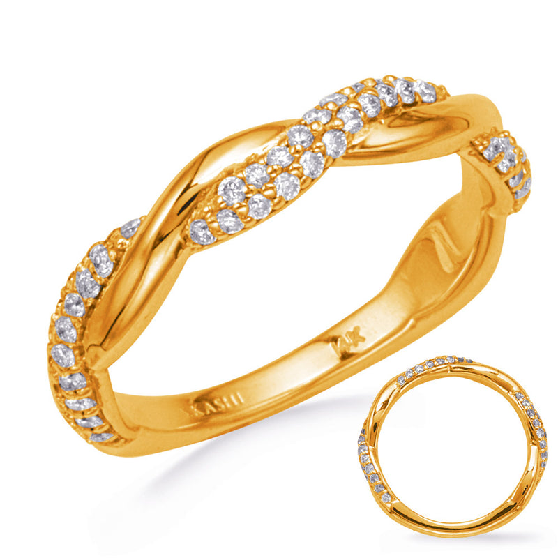 Yellow Gold Diamond Wedding Band - EN8275-BYG