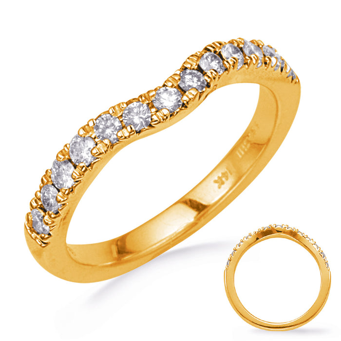 Yellow Gold Diamond Wedding Band - EN8276-BYG