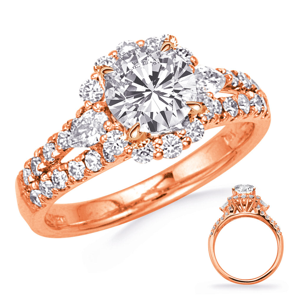 Rose Gold  Diamond Engagement  Ring - EN8277-1RG