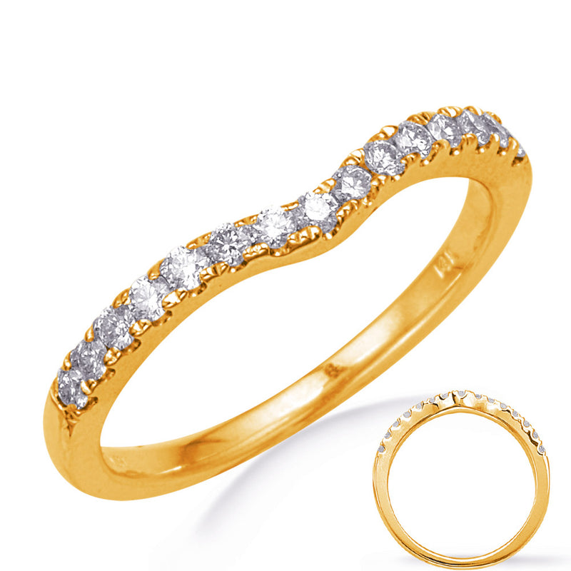 Yellow Gold Diamond Wedding Band - EN8277-BYG