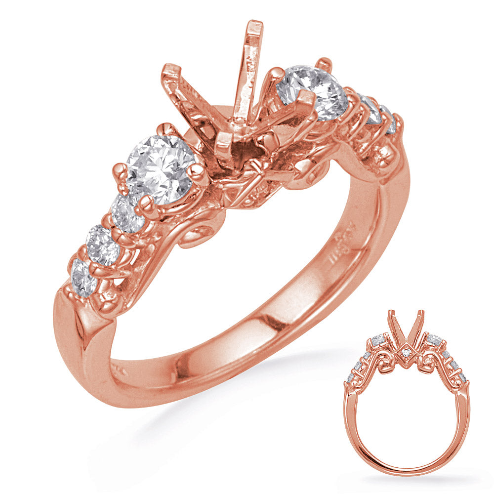 Rose Gold Diamond Engagement Ring - EN8278RG