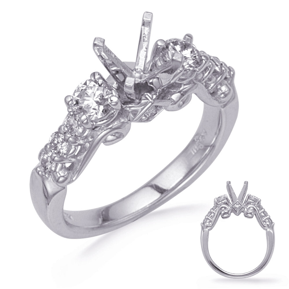 White Gold Diamond Engagement Ring - EN8278WG