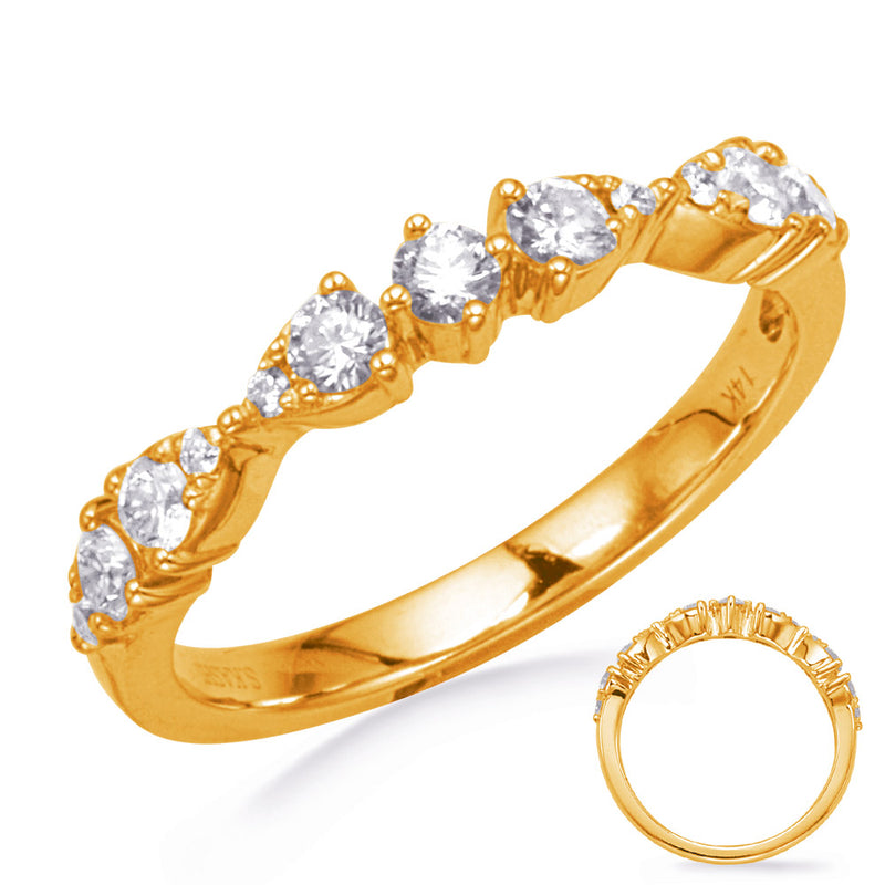 Yellow Gold Diamond Wedding Band - EN8280-B1YG