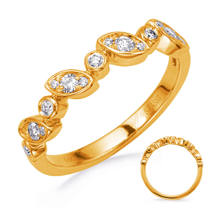 Yellow Gold Diamond Wedding Band - EN8281-B1YG