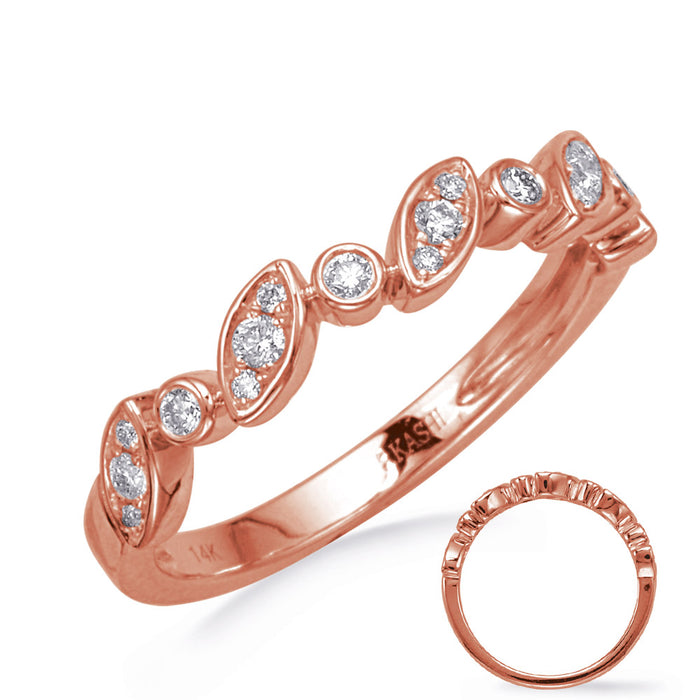 Rose Gold Diamond Wedding Band - EN8281-BRG