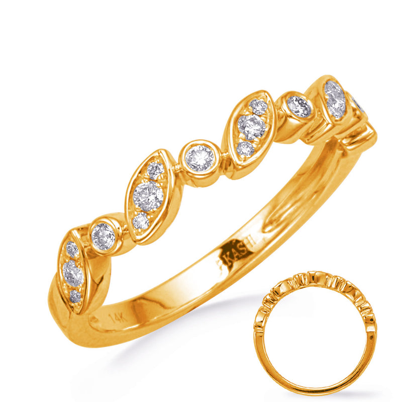 Yellow Gold Diamond Wedding Band - EN8281-BYG