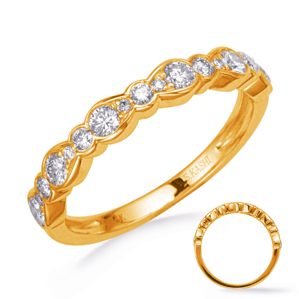 Yellow Gold Diamond Wedding Band - EN8282-B1YG