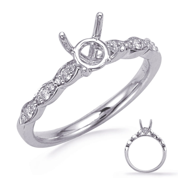 White Gold Engagement Ring - EN8291-25WG