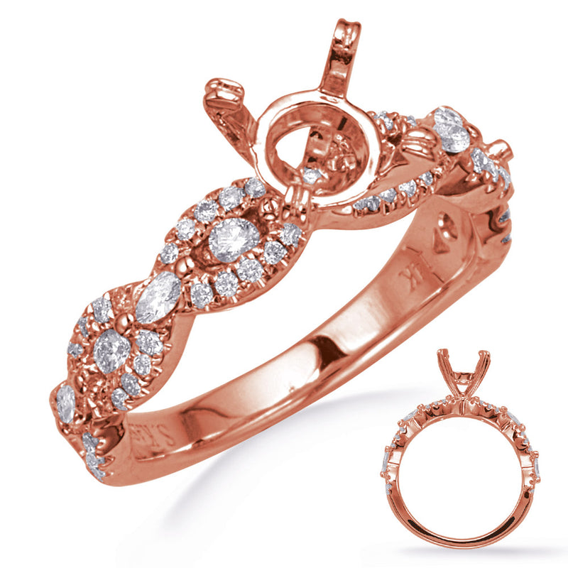 Rose Gold Diamond Engagement Ring - EN8295-1RG