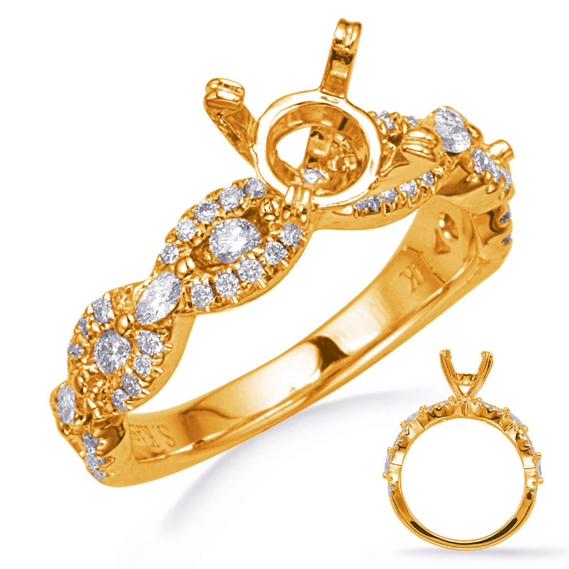 Yellow Gold Diamond Engagement Ring - EN8295-1YG