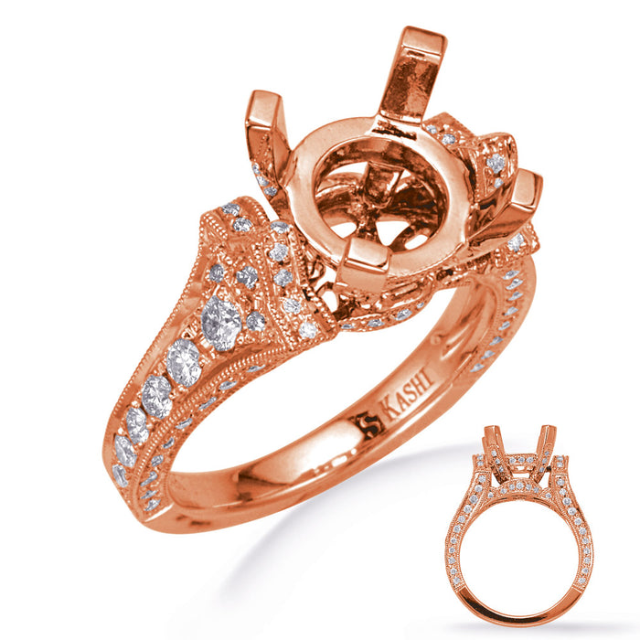 Rose Gold Diamond Engagement Ring - EN8296-3.5RG