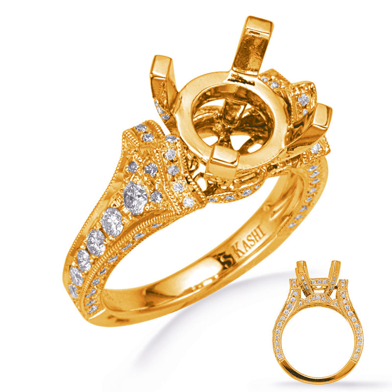 Yellow Gold Diamond Engagement Ring - EN8296-3.5YG