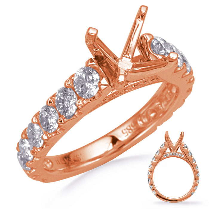 Rose Gold Diamond Engagement Ring - EN8302-15RG