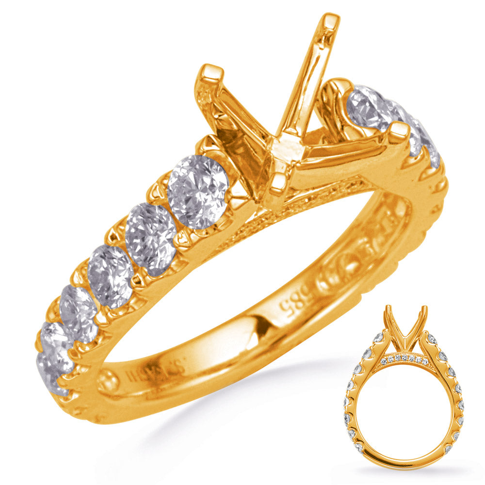 Yellow Gold Diamond Engagement Ring - EN8302-15YG