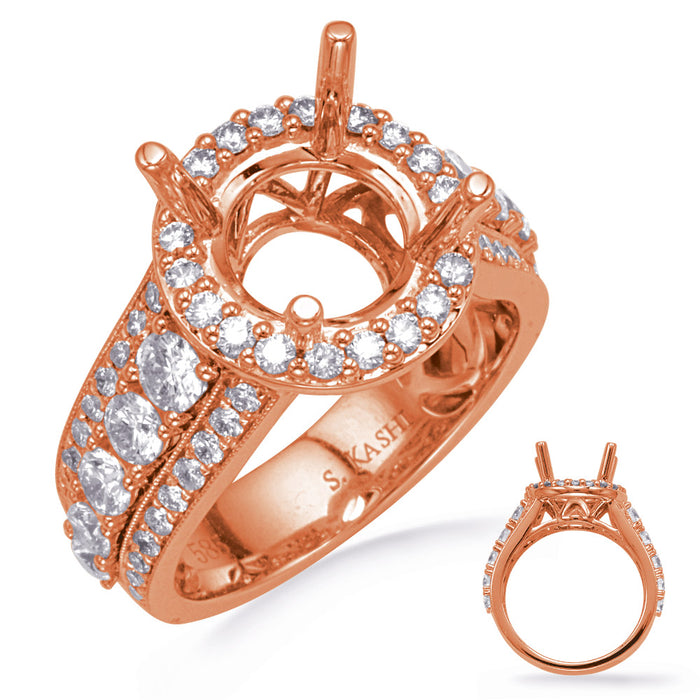 Rose Gold Diamond Engagement Ring - EN8303-2RG