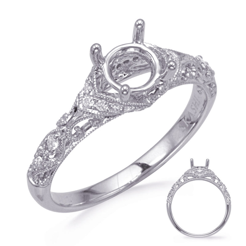 White Gold Engagement Ring - EN8307-75WG