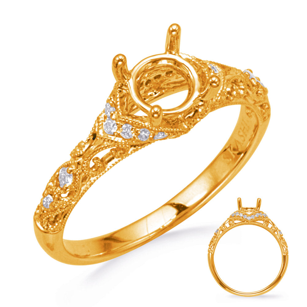 Yellow Gold Engagement Ring - EN8307-75YG