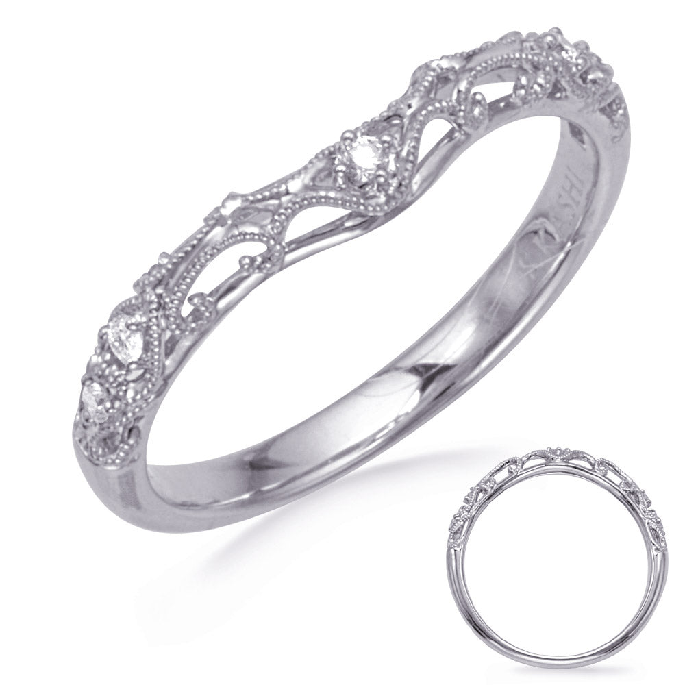 White Gold Wedding Band - EN8307-B15WG