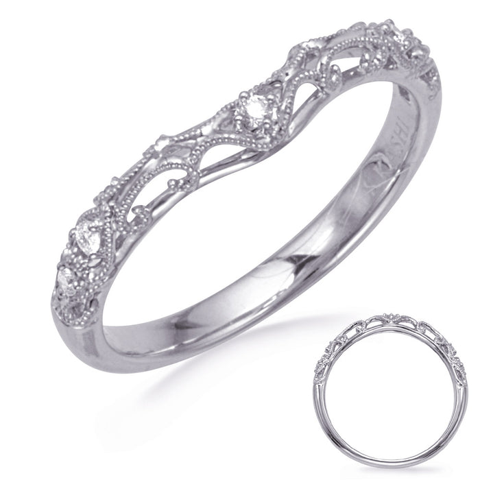 White Gold Wedding Band - EN8307-B1WG