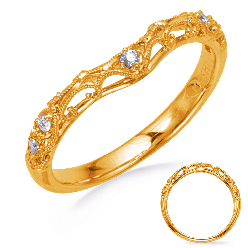 Yellow Gold Wedding Band - EN8307-B1YG