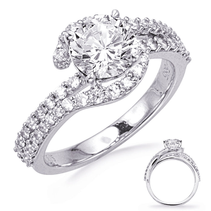 White Gold Diamond Engagement Ring - EN8308-1WG