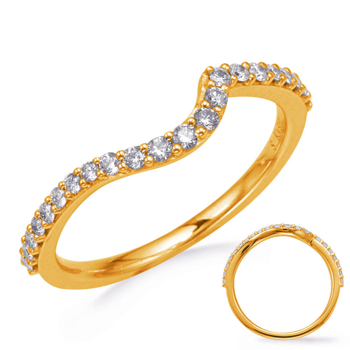 Yellow Gold Diamond Weddding Band - EN8308-BYG